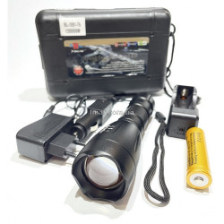 Ліхтар ручний з великою лінзою та фокусуванням Police BL-1891-T6, 1х акумулятор, ЗУ 12/220В