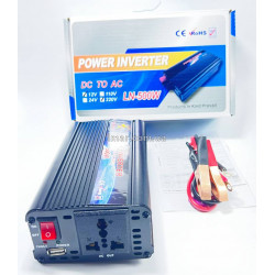Автомобільний перетворювач напруги (інвертор) RoHS o LN-500W 12 220 Вольт (макс. 800 Вт) з USB