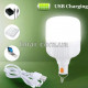 Лампа для кемпинга 20Вт аккумуляторная с USB-зарядкой и крючком, Белая / Подвесной аварийный фонарь