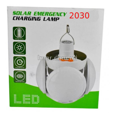 Ліхтар лампа Solar Emergency Charging Lamp 2030 підвісний розкладний на сонячній батареї з акумулятором