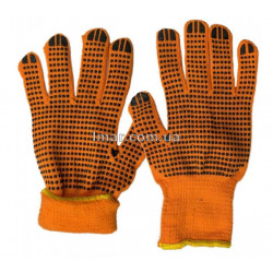 перчатки Х/Б оранжевый теплые