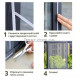 Сітка антимоскітна на вікна для захисту від комах, 150-180 см, кріплення на липучку, колір білий