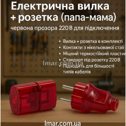 Электрическая вилка + розетка (папа + мама)