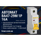 Автоматичний вимикач ВА 47-29M, 1P, 16А