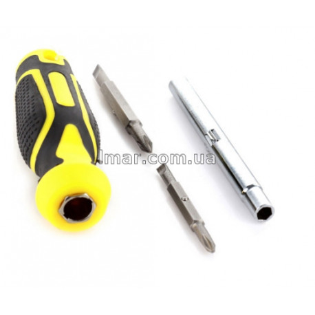 Отвёртка 4 в 1 с резиновой ручкой