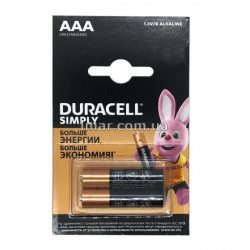 Батарейки Duracell Simply AAA (мизинчиковые LR03 ) 20 шт (2×10)