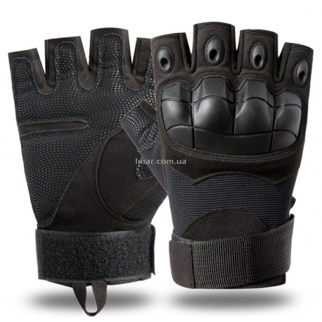 Тактичні рукавички без пальців із захистом кістяшок (вело, спорт, стрілянина, туризм)