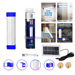 Кемпінгова LED лампа BK-150 із сонячною панеллю та магнітами (акумуляторна, USB, підвісна)