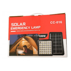 Солнечная лампа Solar Emergency Lamp CC-016 (100W, LED прожектор с солнечной панелью, аккумуляторная, пульт ДУ)