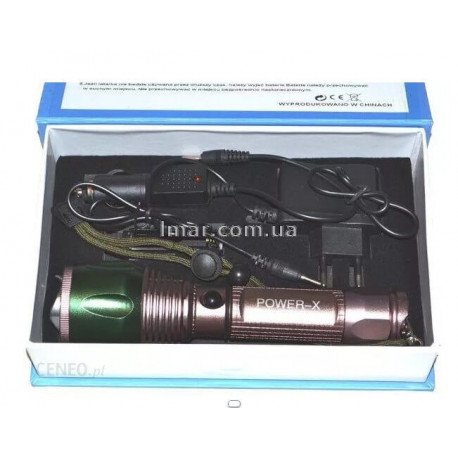 Фонарь аккумуляторный Bailong Power-X AC-4012 (LED, Zoom, 18650, комплект зарядки)