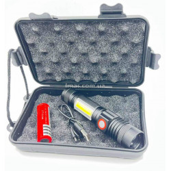 Ліхтар акумуляторний металевий ручний Police 736-T6, ЗУ micro USB, 1x18650, zoom, із затискачем 1200ММ