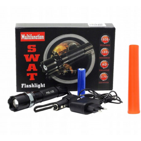 ПОЛІЦЕЙСЬКИЙ ТАКТИЧНИЙ СВІТОДИОДНИЙ ЛІХТАР ЗАРЯДНИЙ ПРИСТРІЙ З палиці сигнальний червоний 4063