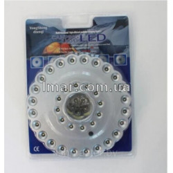 Кемпінгова кругла LED лампа 24/48 LED для намету та відпочинку — портативний підвісний ліхтар.