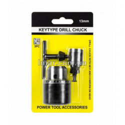 Патрон для дрели 13 мм с ключом и переходником (ключевой патрон)