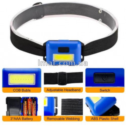 Налобный фонарь LED 10W Luxury – мощный фонарик на голову для рыбалки, охоты и работы