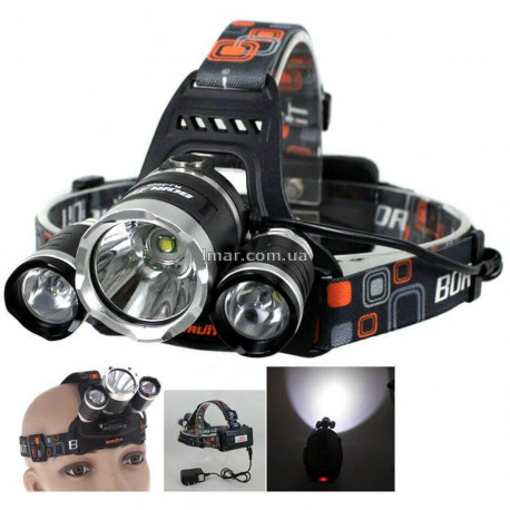 Налобный фонарь Police Bailong Boruit BL RJ 3000 T6 Черный