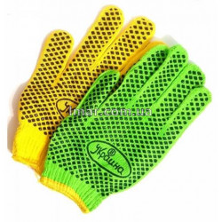 Рукавички робочі бавовняні з ПВХ покриттям – будівельні, господарські, оптом (Україна)