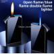 Турбо запальничка подвійне полум'я для цигарок – металева газова запальничка із синім вогнем