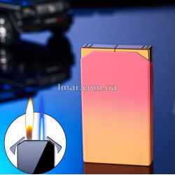 Турбо запальничка подвійне полум'я для цигарок – металева газова запальничка із синім вогнем