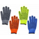 Перчатки рабочие х/б с ПВХ точкой, размер 10 – трикотажные антискользящие, строительные, хозяйственные, 4 цвета