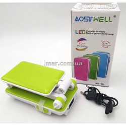 Настольная LED лампа-трансформер аккумуляторная, складная, сенсорная, 2W, 800mAh, 20 LED, поворотная, 1019