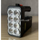 Ручний акумуляторний LED ліхтар із сонячною панеллю, 8 LED + COB бічне світло, USB зарядка, аварійний