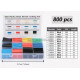 Набір труб 800 шт для проводів, 1–13 мм, кольорові, в пластиковому кейсі.