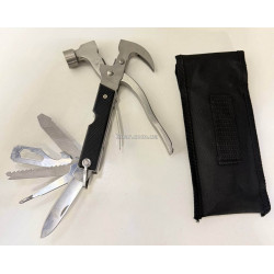 Мультитул-молоток 9 в 1 складаний, з ножем та викруткою, в чохлі