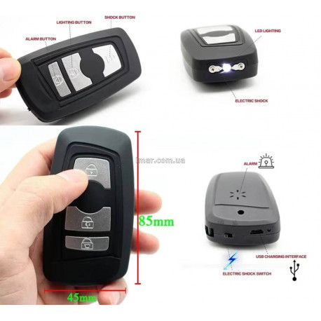 Отпугиватель собак брелок BMW фонарик+шокер+сирена TW-1801
