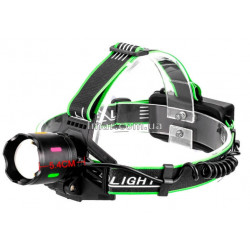 Фонарь налобный аккумуляторный JY -903-TG с зумом, Type-C, 2x18650, линзовый