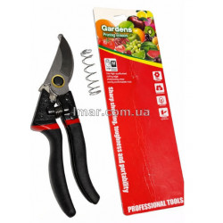 Секатор садовый 200 мм (8"), для обрезки веток до 20 мм, с пружиной и фиксатором