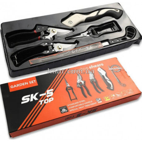 Садовий набір 5 в 1 з ножицями, секаторами та пилкою Garden Set SK-5