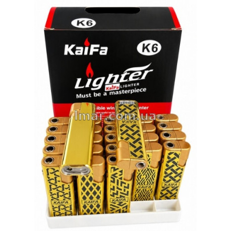 Турбо запальничка KAIFA K6 GOLDEN металева газова
