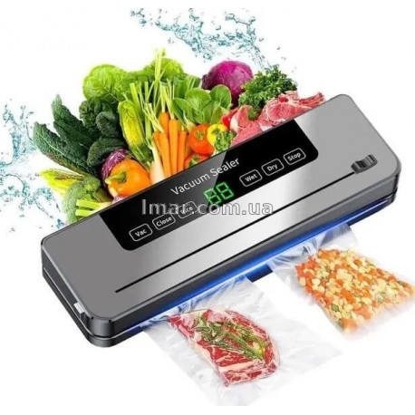 Вакууматор для продуктів побутової, вакуумний пакувальник Dry/Wet з функцією запаювання пакетів