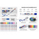 Набор лаковых маркеров Paint Marker Merisen M-155, 12 цветов, 3 мм, 12 шт