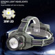Фонарь налобный аккумуляторный 8098, LED с линзой, 2×18650, индикатор заряда, USB
