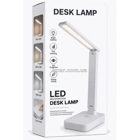 Настільна акумуляторна LED-лампа SST-897, сенсорна, 3 Вт, 21 LED, 3 режими світла, USB Type-C