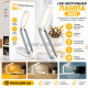 Настільна акумуляторна LED-лампа 8005, складана, 3 Вт, 21 LED, регулювання яскравості, USB Type-C