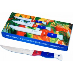 Нож кухонный цветная ручка 4-ка