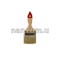 Кисть флейцевая деревяной ручка красной 1 (25мм)