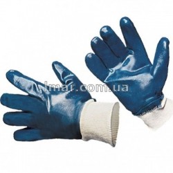 Перчатки нитриловые синие с резинкой